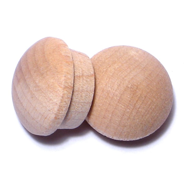 1/2" Birch Wood Round Head Screw Hole Buttons 100PK